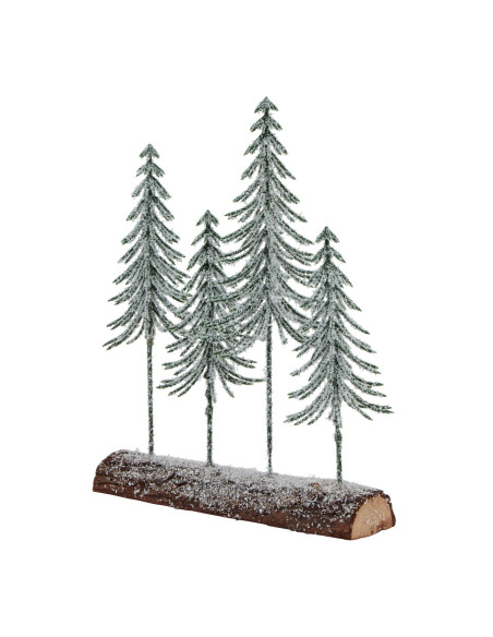 Hill Interiors Small Snowy Spindle Tree Quad In Wood Log 23565 - Authentic Hill Interiors furniture directly from FastDaddy UK.