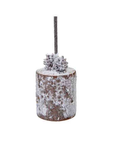 Affordable industrial style furniture Hill Interiors Small Snowy Tree In Wood Log 23581 for modern home decor, free shipping op