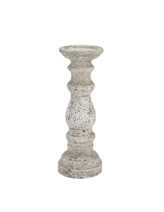 Hill Interiors Small Stone Ceramic Column Candle Holder 22256 - Authentic Hill Interiors furniture directly from FastDaddy UK.