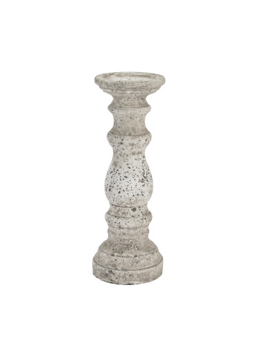 Hill Interiors Small Stone Ceramic Column Candle Holder 22256 - Authentic Hill Interiors furniture directly from FastDaddy UK.