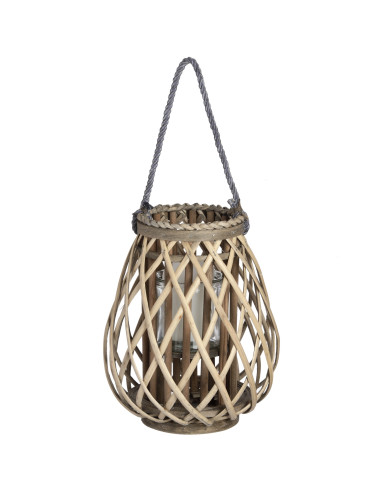 Hill Interiors Small Wicker Bulbous Lantern 18727 - Authentic Hill Interiors furniture directly from FastDaddy UK. Exclusive co