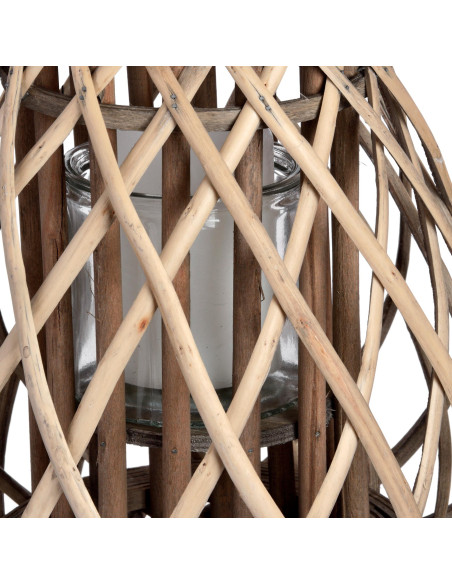 Buy Hill Interiors 18727 Small Wicker Bulbous Lantern online in UK with fast delivery from FastDaddy UK, your furniture expert.
