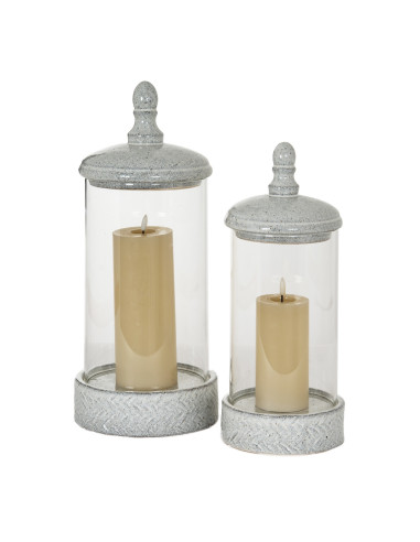 Full dimensions and specifications of Hill Interiors Sona Large Hurricane Lantern With Lid 24479: Height 50.00cm, Width 21.00cm