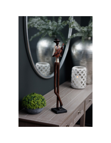 High-quality metal and wood construction of Hill Interiors SKU 0266 Standing Jazz Band Strings, detailed view for UK customers.