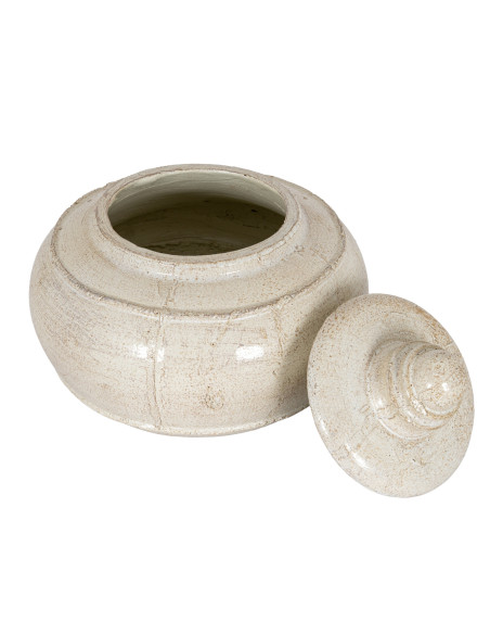 Affordable industrial style furniture Hill Interiors Tarn Collection Medium Pot With Lid 24599 for modern home decor, free ship