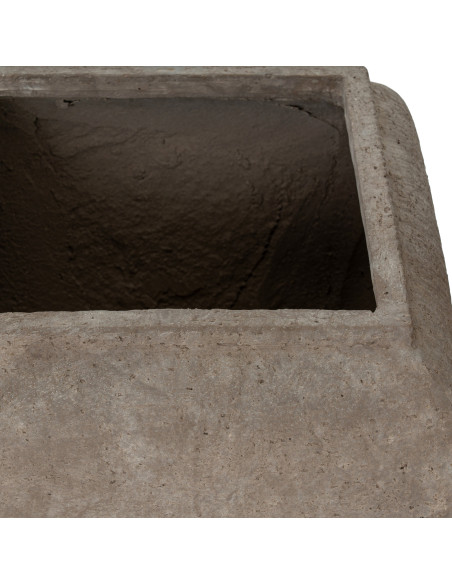 Affordable industrial style furniture Hill Interiors Umber Square Drum Set Of 2 Planters 24527 for modern home decor, free ship