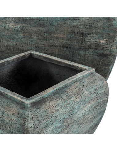 Affordable industrial style furniture Hill Interiors Verdan Square Drum Set Of 2 Planters 24526 for modern home decor, free shi