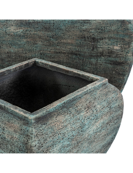 Affordable industrial style furniture Hill Interiors Verdan Square Drum Set Of 2 Planters 24526 for modern home decor, free shi