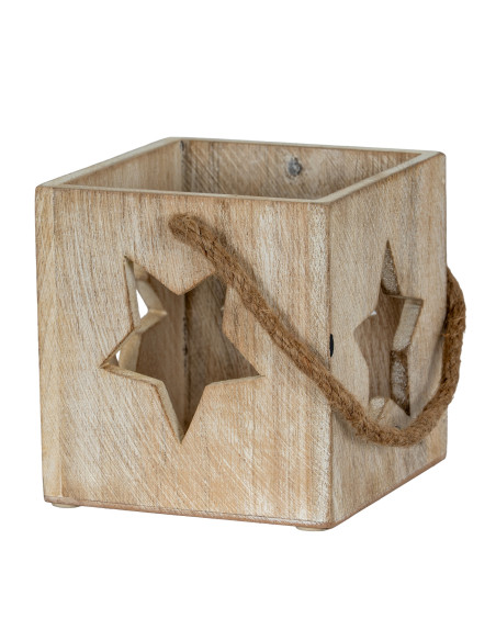 Hill Interiors Washed Wood Large Star Tealight Candle Holder 21844 - Authentic Hill Interiors furniture directly from FastDaddy