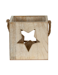 Hill Interiors Washed Wood Large Star Tealight Candle Holder 21844 - Authentic Hill Interiors furniture directly from FastDaddy 2