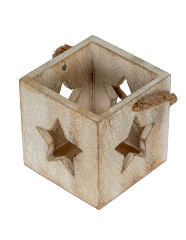 Affordable industrial style furniture Hill Interiors Washed Wood Star Tealight Candle Holder 21843 for modern home decor, free
