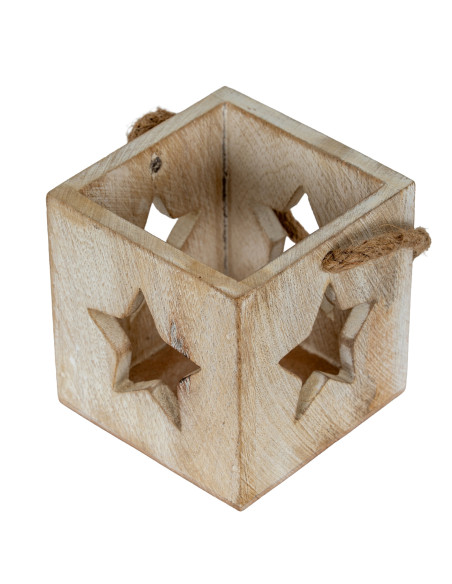 Affordable industrial style furniture Hill Interiors Washed Wood Star Tealight Candle Holder 21843 for modern home decor, free