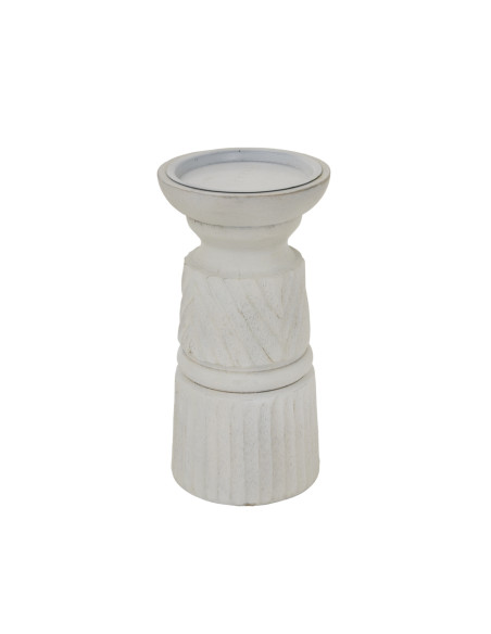 Affordable industrial style furniture Hill Interiors White Carved Candle Holder 24208 for modern home decor, free shipping opti
