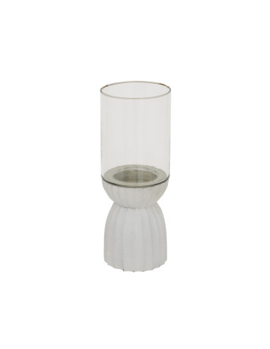 Hill Interiors White Carved Hurricane Lantern 24206 - Authentic Hill Interiors furniture directly from FastDaddy UK. Exclusive