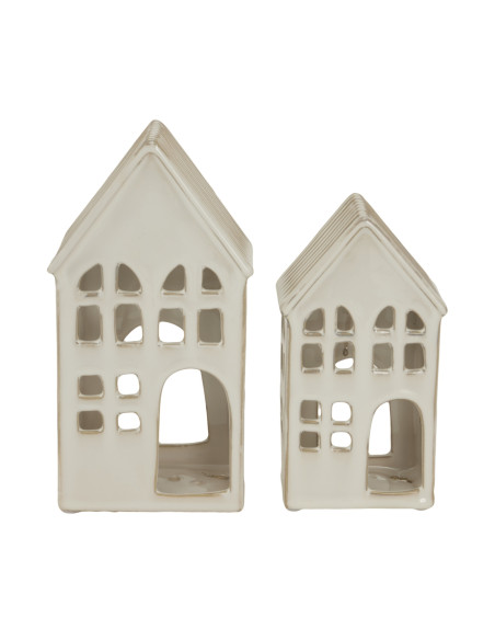 Affordable industrial style furniture Hill Interiors White Ceramic House Tea Light Holder 24245 for modern home decor, free shi