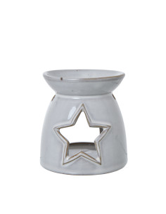 Hill Interiors White Ceramic Star Cut-Out Wax Melt Tealight Holder 23199 - Authentic Hill Interiors furniture directly from Fas