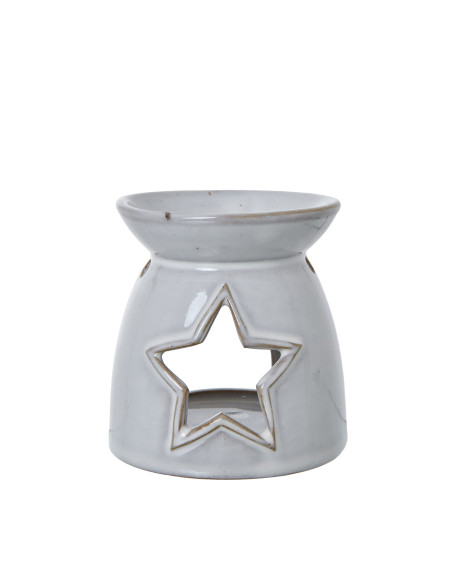 Hill Interiors White Ceramic Star Cut-Out Wax Melt Tealight Holder 23199 - Authentic Hill Interiors furniture directly from Fas