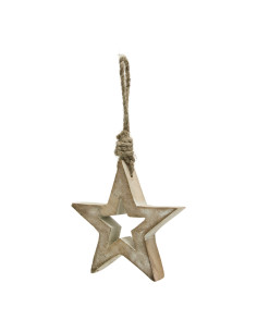 Hill Interiors White Wash Collection Small Wooden Hanging Star Decoration 23502 - Authentic Hill Interiors furniture directly f