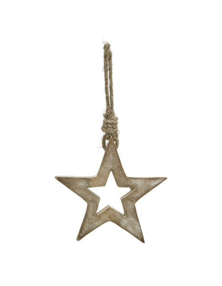 Buy Hill Interiors 23502 White Wash Collection Small Wooden Hanging Star Decoration online in UK with fast delivery from FastDa