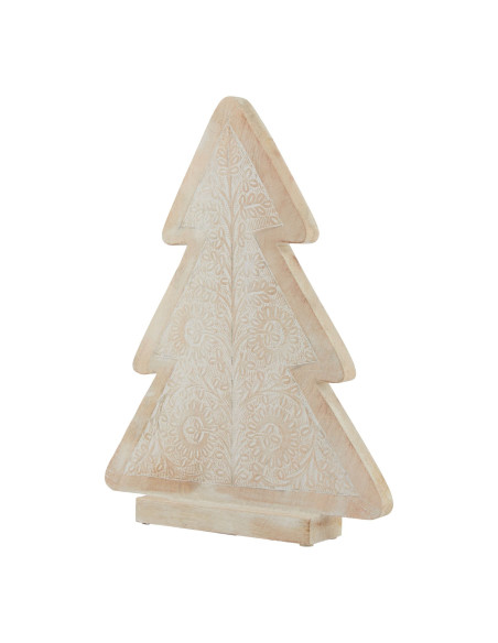 Hill Interiors White Wash Collection Wooden Large Patterned Decorative Tree 23456 - Authentic Hill Interiors furniture directly