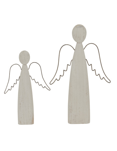Affordable industrial style furniture Hill Interiors Whitewashed Rustic Standing Angel 24049 for modern home decor, free shippi
