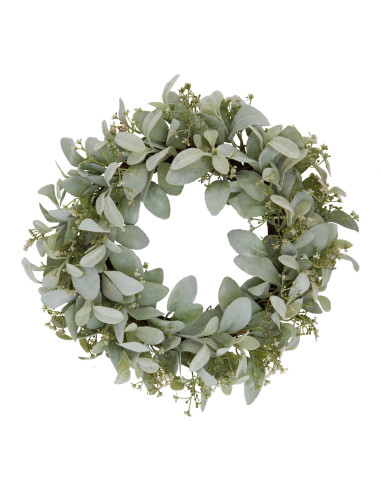 Hill Interiors Winter Wreath With Lambs Ear And Wax Flower 23583 - Authentic Hill Interiors furniture directly from FastDaddy U
