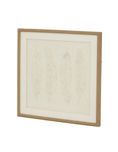 Hill Interiors Alta White Feathers Art Mounted In Beaded Frame 23800 - Authentic Hill Interiors furniture directly from FastDad