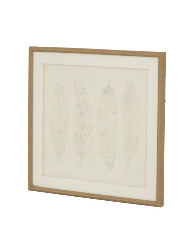 Hill Interiors Alta White Feathers Art Mounted In Beaded Frame 23800 - Authentic Hill Interiors furniture directly from FastDad