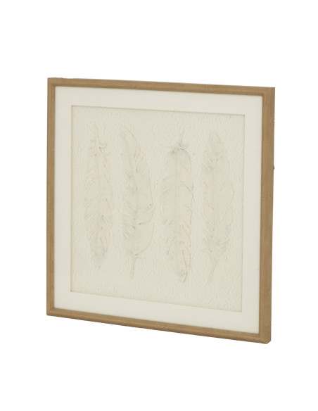 Hill Interiors Alta White Feathers Art Mounted In Beaded Frame 23800 - Authentic Hill Interiors furniture directly from FastDad