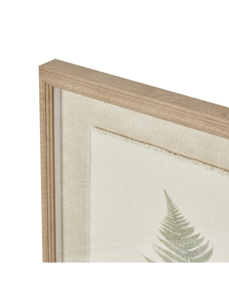 High-quality metal and wood construction of Hill Interiors SKU 23799 Bracken Art On Texture-Torn Paper With Beaded Frame, detai