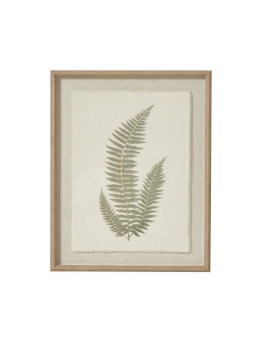 Hill Interiors Fern Art On Texture-Torn Paper With Beaded Frame 23798 - Authentic Hill Interiors furniture directly from FastDa