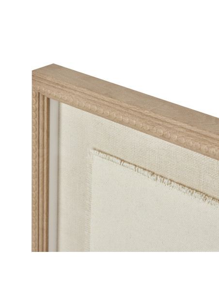 High-quality metal and wood construction of Hill Interiors SKU 23798 Fern Art On Texture-Torn Paper With Beaded Frame, detailed