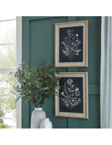 Affordable industrial style furniture Hill Interiors Flora & Fauna Collection Grove On Linen In Beaded Frame 24205 for modern h