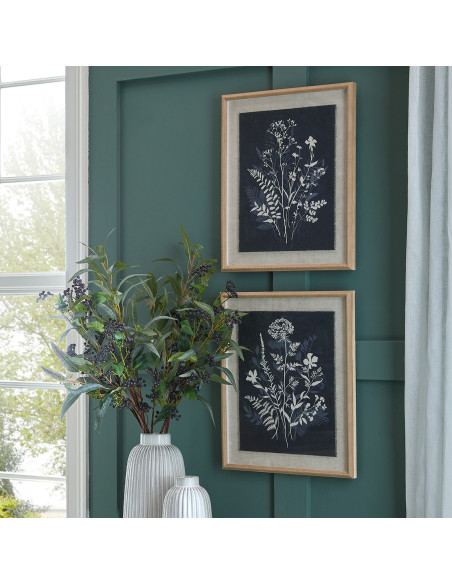 Affordable industrial style furniture Hill Interiors Flora & Fauna Collection Grove On Linen In Beaded Frame 24205 for modern h