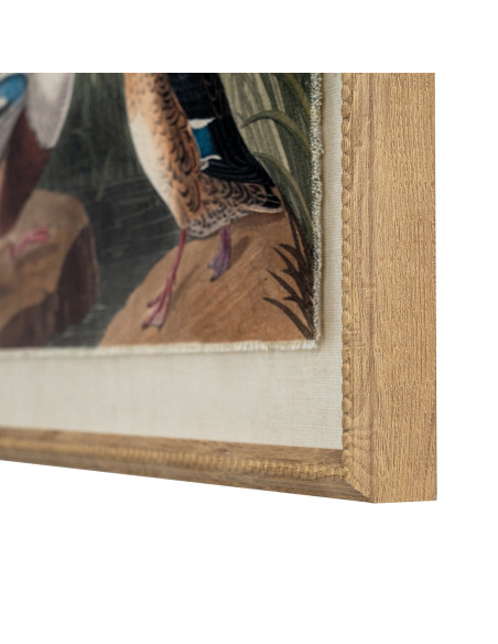 Buy Hill Interiors 24193 Flora & Fauna Collection Mallards On Linen In Beaded Frame online in UK with fast delivery from FastDa