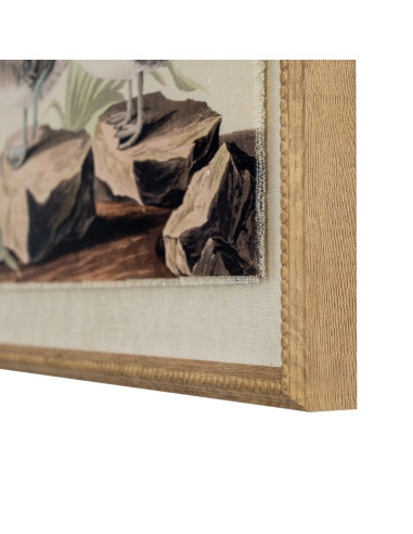 Buy Hill Interiors 24198 Flora & Fauna Collection Teals On Linen In Beaded Frame online in UK with fast delivery from FastDaddy