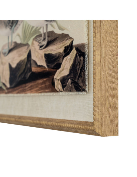 Buy Hill Interiors 24198 Flora & Fauna Collection Teals On Linen In Beaded Frame online in UK with fast delivery from FastDaddy