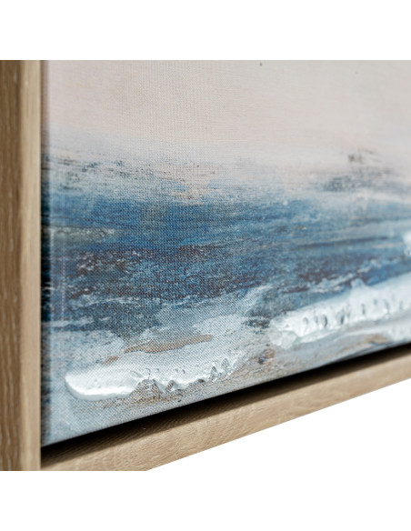 High-quality metal and wood construction of Hill Interiors SKU 24501 Ondra Hand Painted Canvas In Frame, detailed view for UK c