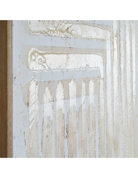 High-quality metal and wood construction of Hill Interiors SKU 24498 Tellura Hand Painted Canvas In Frame, detailed view for UK