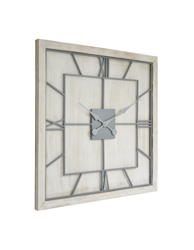 Hill Interiors Williston White Square Large Wall Clock 21652 - Authentic Hill Interiors furniture directly from FastDaddy UK. E