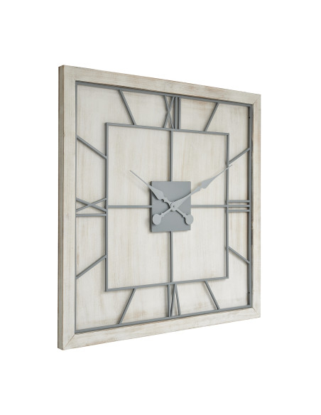 Hill Interiors Williston White Square Large Wall Clock 21652 - Authentic Hill Interiors furniture directly from FastDaddy UK. E