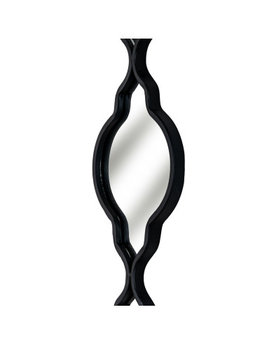 Affordable industrial style furniture Hill Interiors Black Quarterfoil Decorative Hanging Mirror 24533 for modern home decor, f