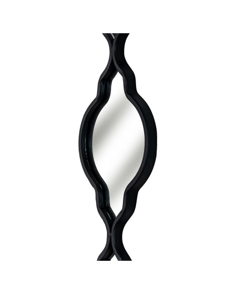 Affordable industrial style furniture Hill Interiors Black Quarterfoil Decorative Hanging Mirror 24533 for modern home decor, f