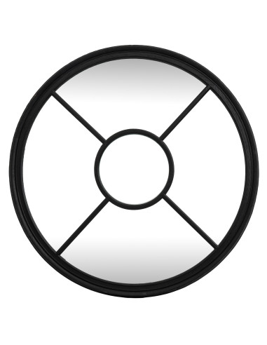 Hill Interiors Black Wood Round Window Mirror 24287 - Authentic Hill Interiors furniture directly from FastDaddy UK. Exclusive