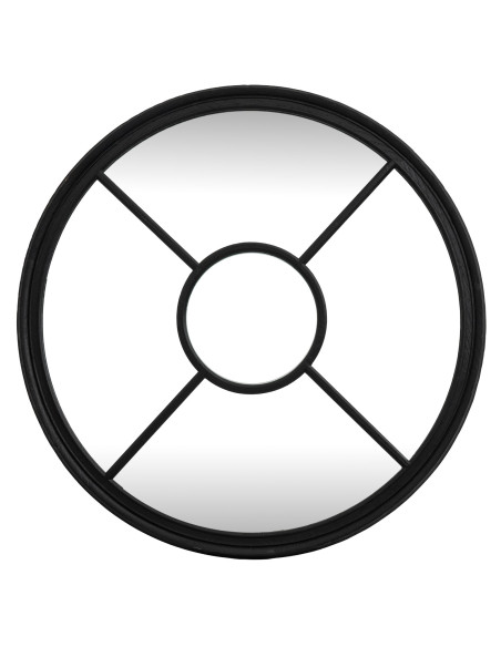 Hill Interiors Black Wood Round Window Mirror 24287 - Authentic Hill Interiors furniture directly from FastDaddy UK. Exclusive