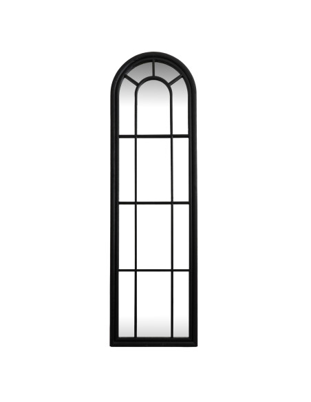 Hill Interiors Black Wood Tall Arched Window Mirror 24281 - Authentic Hill Interiors furniture directly from FastDaddy UK. Excl