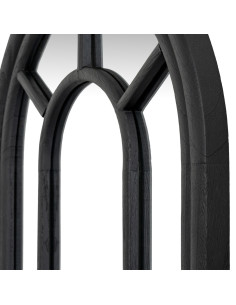 Hill Interiors Black Wood Tall Arched Window Mirror 24281 - Authentic Hill Interiors furniture directly from FastDaddy UK. Excl 2