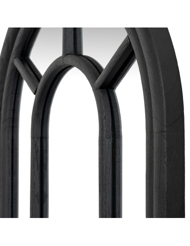 Buy Hill Interiors 24281 Black Wood Tall Arched Window Mirror online in UK with fast delivery from FastDaddy UK, your furniture