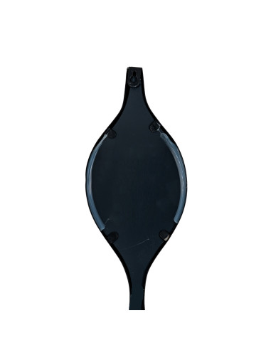 High-quality metal and wood construction of Hill Interiors SKU 24532 Decorative Hanging Black Mirror, detailed view for UK cust