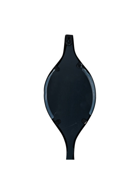 High-quality metal and wood construction of Hill Interiors SKU 24532 Decorative Hanging Black Mirror, detailed view for UK cust